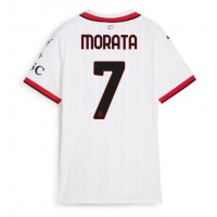 Billiga AC Milan Alvaro Morata #7 Borta fotbollskläder Dam 2024-25 Kortärmad